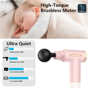 4-in-1 Massage Gun | Deep Tissue Percussion Massager with 4 Attachments | Handheld Electric Body Therapy for Pain Relief