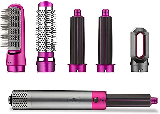 5 in 1 Electric Hair Dryer Brush | Blow Dryer Hair Comb Curling Wand Detachable Brush Kit Negative Ion Straightener Hair