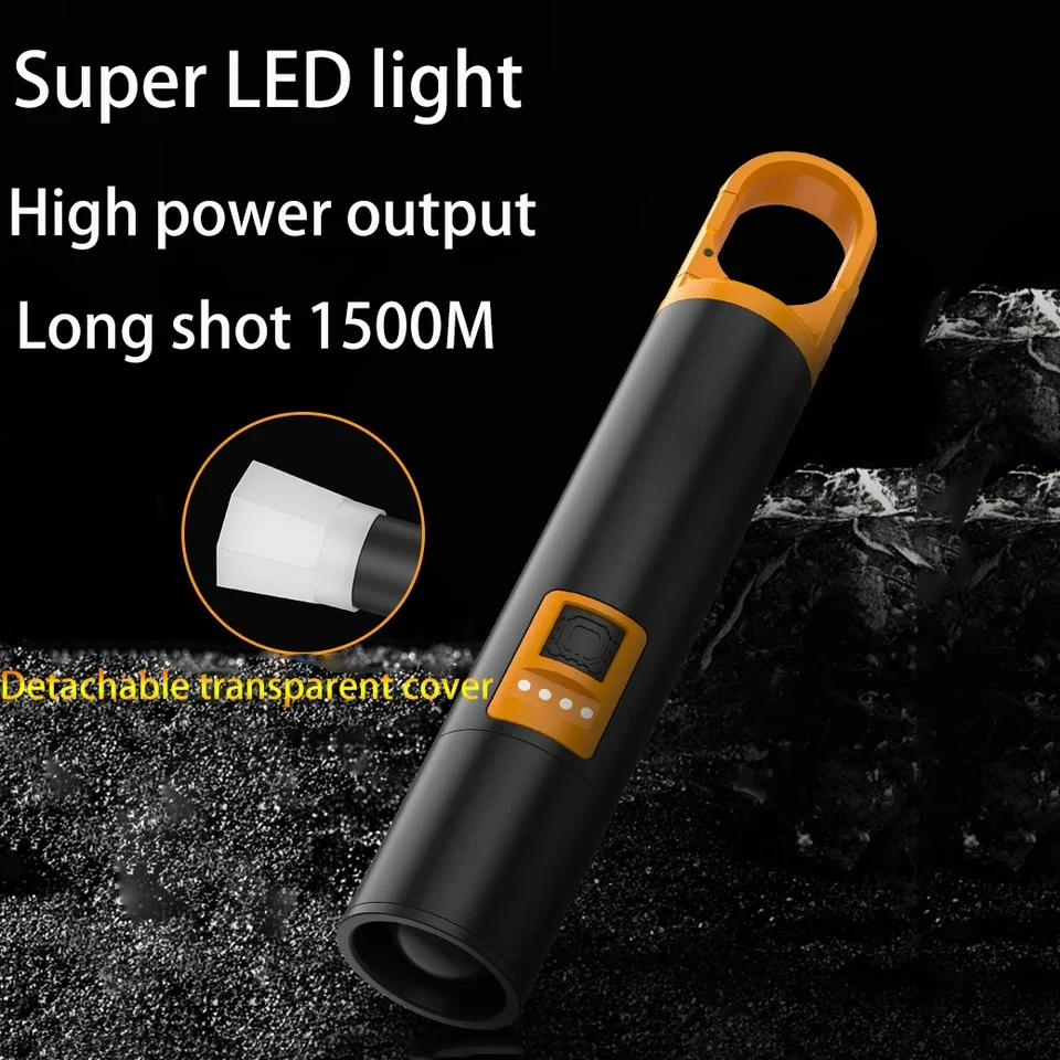 407638431318651622 L-S18 Glare Rechargeable Type-C LED Flashlight With Power Bank – USB Input/Output, Digital Display, Emergency Torch & - Image 2