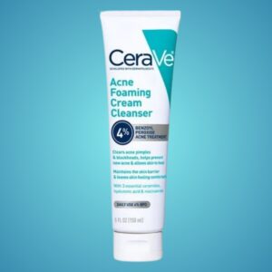 CeraVe Acne Foaming Cream Cleanser – 4% Benzoyl Peroxide Treatment [120ml]
