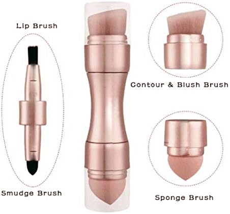 Max Factor x 4 in 1 makeup brush Set Portable Mini Travel Makeup Brushes Makeup Brush Mini 4 in 1 Kit for Travel Cosmeti