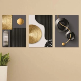 4294f7f1d5b3b12ee82403b0c1aec810 Set Of 3 Sticky Wooden Canvas Frames For Wall Decore Aesthatic Art / Sticky Phototiles For Room Wall Decoration