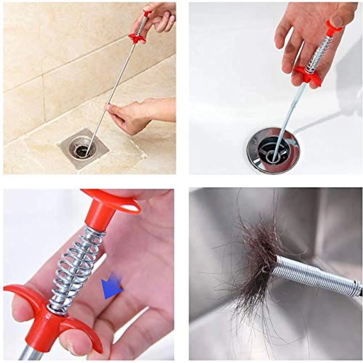 42f4c6ce64dce9736c8845d2fa43c5a1 Metal Flexible 30cm Wire Brush Drain Cleaner | Sink, Sewer & Pipe Dredging Tool | Clog Remover - Image 3