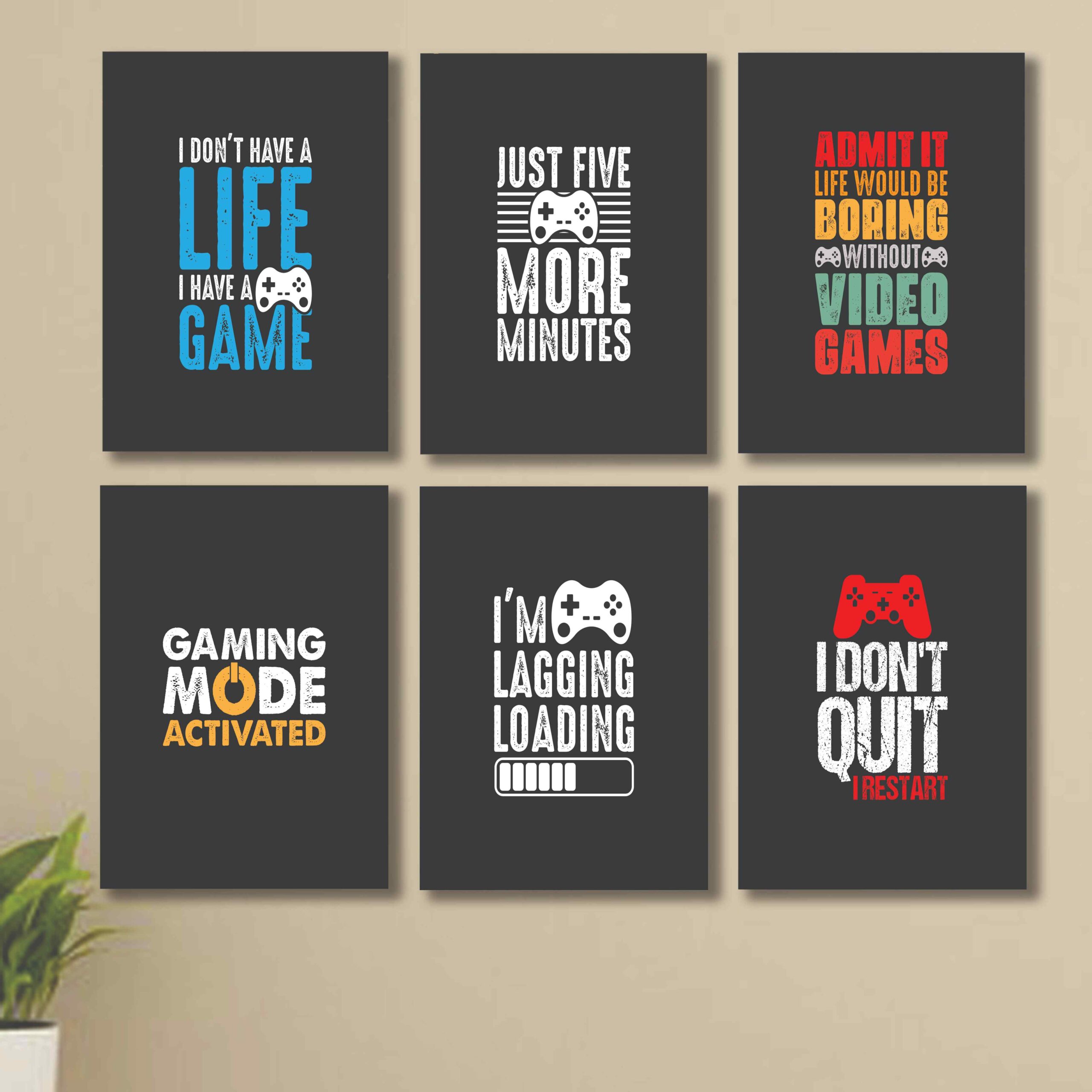 432de868d7fa26dfc2455da7b2c69186 Set of 6 Wall Art Wooden Phototile Frames for Wall Decor