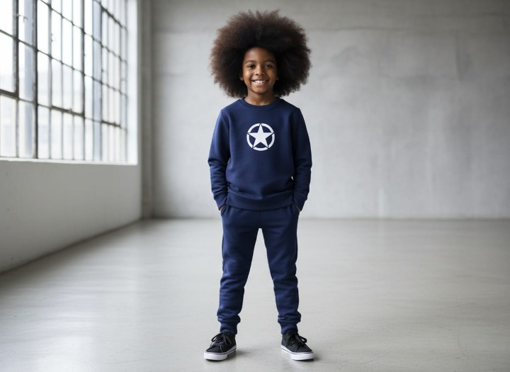 436349dcd448e1fe9c21abacfc80b911 Star Printed Sweatshirt & Pajama Trouser Tracksuit for Kids | Winter Warm Fleece Clothing Set Outfit for Boys & Girls – - Image 3