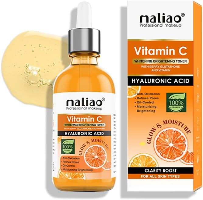 43dcff8289d28d96728367d944e996d1 Maliao Vitamin C Whitening Brightening Toner with Berry Glutathione & Hyaluronic Acid – Anti-Oxidation, Pore Refining, A - Image 3