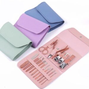 Manicure & Pedicure Kit – Premium Stainless Steel Nail Care Set for Hand, Foot & Facial Grooming | Travel-Friend