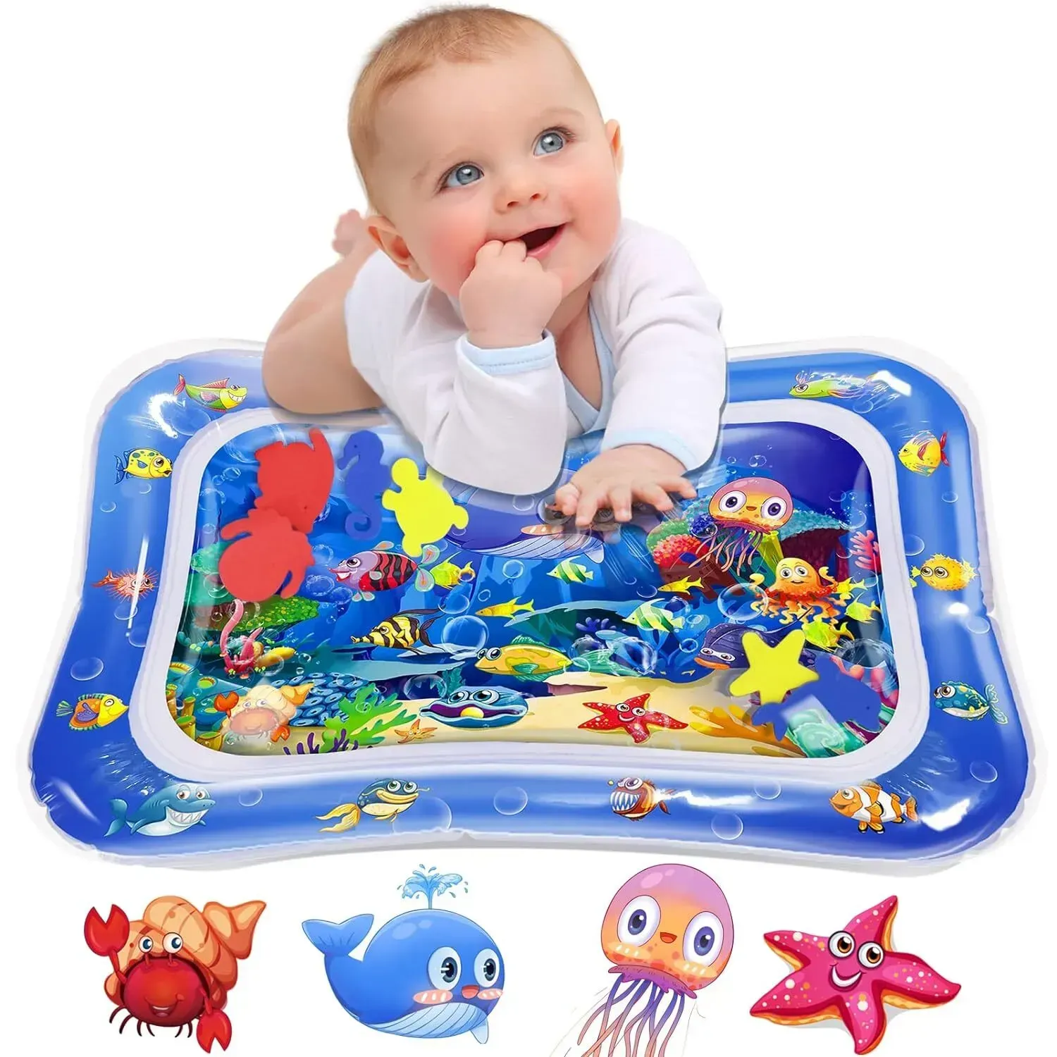 45cb1ed408e68bea2d6ab055e0609bc8 Inflatable Water Play Mat – Premium Baby Toy For Infants & Toddlers, Muscle Strengthening & Sensory Development