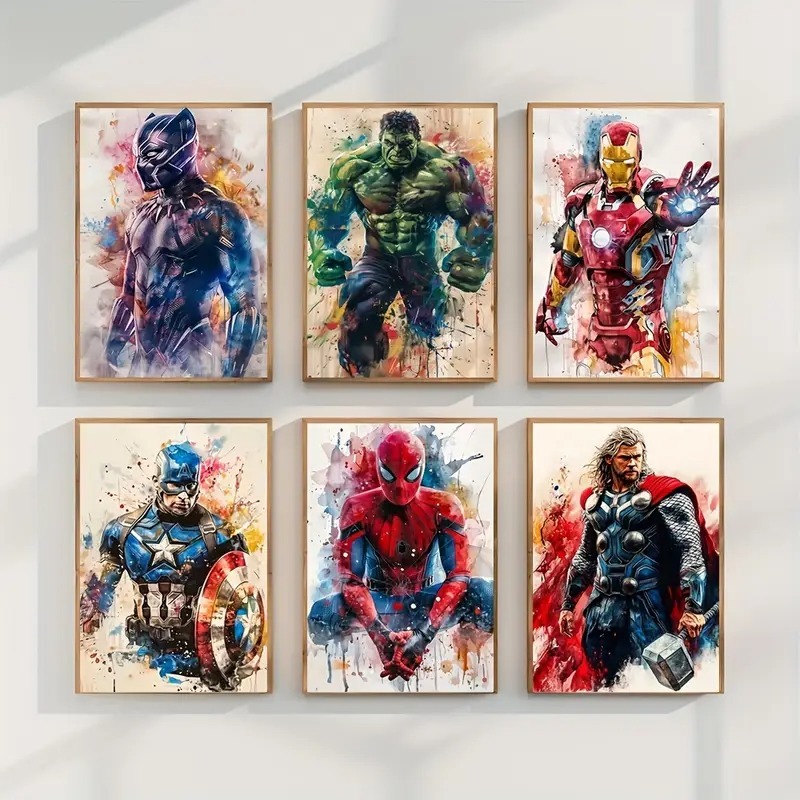 4694a96cdbba366335d4c190e93d8bc4 Set of 6 wall art sticky wooden canvas frames for home decore / sticky phototiles