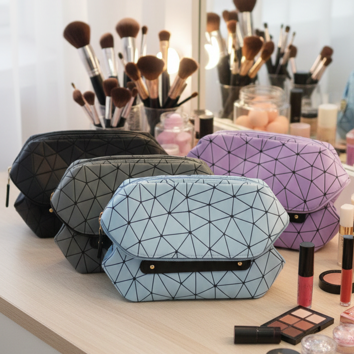 46e22441b57faa550e5c086dd3274fa4 Cosmetic Bag Durable Quality Stylish Design Compact Build Perfect Choice For Daily Makeup Travel And Storage Needs (Rand - Image 2