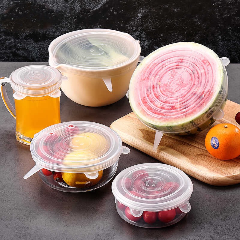 4708f016e379b139533879cfe3473760 Silicone Stretch Lids | Pack of 6 | Reusable Bowl Covers | Multi‑Size Food Savers | Random Colour - Image 2