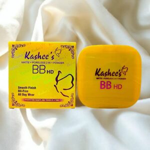 Kashees BB HD Matte And Poreless 2 In 1 Face Powder – Smooth Finish, Oil Free, Long Lasting All Day Wear Compact Powder