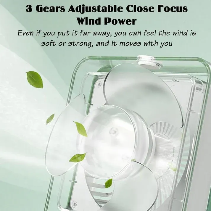 47bc343b58ca02048b6d41168d0e8e76 Portable Desktop Air Conditioner USB Mini Air Cooler Fan Water Cooling Fan with 3 Speed Spray Humidifier Purifier for Ca - Image 3