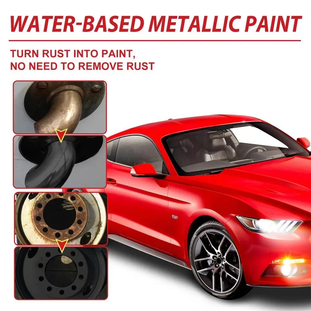 47fc5e382a04cd17fa8bfe6b9506643c Rust Paint Metallic Paint Anti Rust Protection Coating For Removing Rust From Metal - Black Color (With Brush 300gm) - Image 4