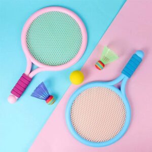 Kids Badminton & Tennis Racket Set – Easy-To-Handle Outdoor Sports Toy With 2 Rackets, 1 Ball, And 1 Shuttlecock For Fun