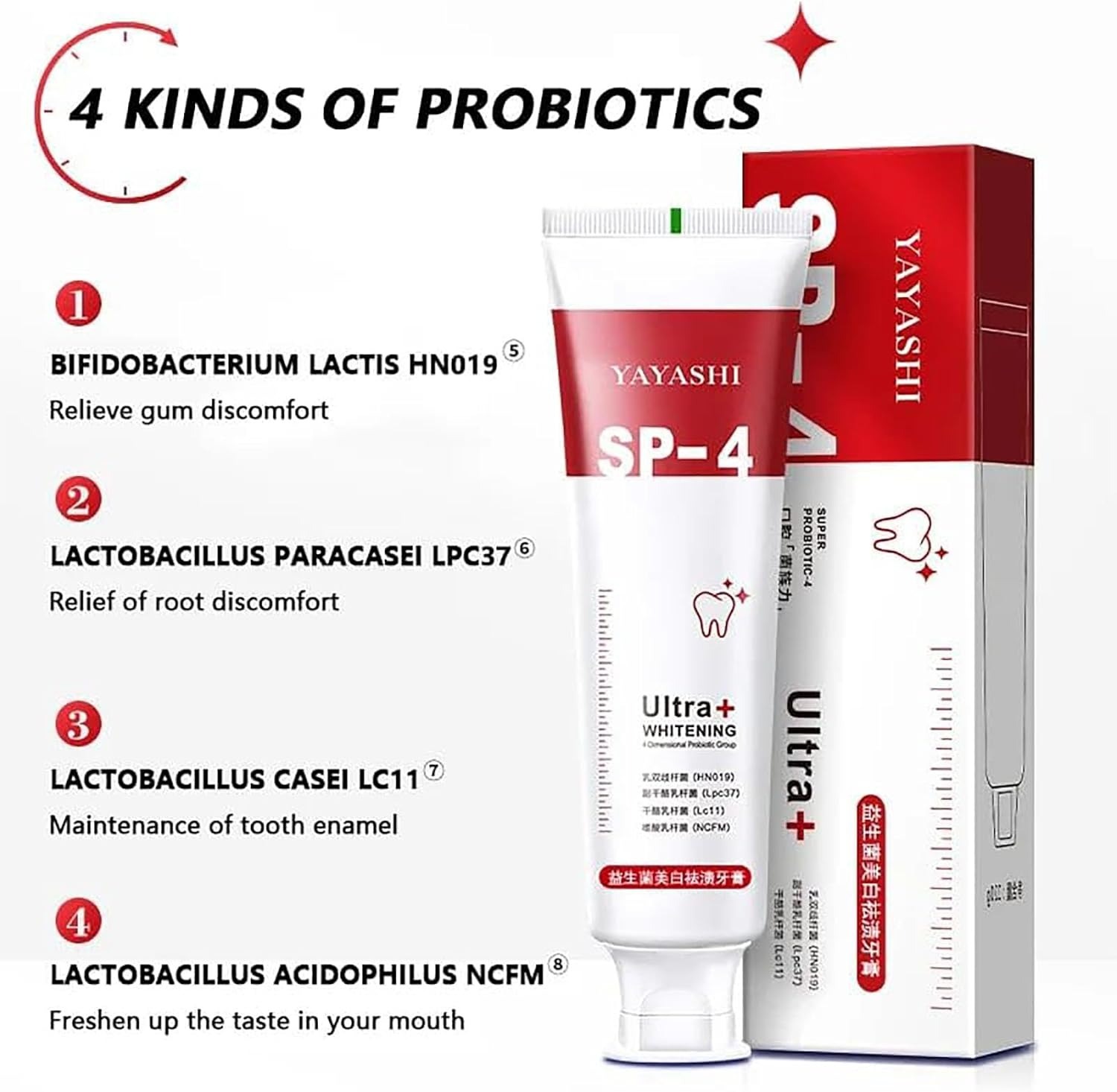 489333baec51300dccc9bf6a31393c4c Yayashi SP-4 Ultra Whitening Toothpaste – 150ml Probiotic Stain Remover for Bright, Healthy Teeth - Image 2
