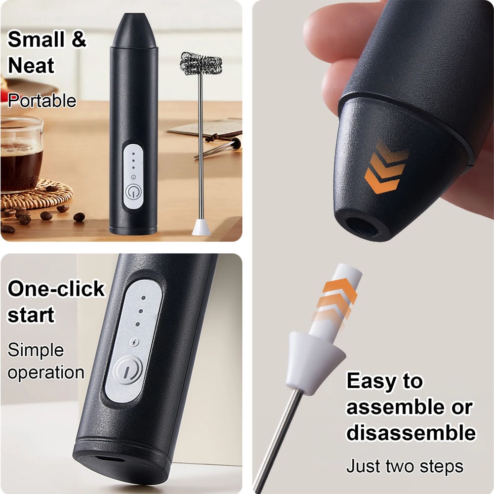 4ab5eed9875214c361c106685fb91221 Rechargeable Coffee Beater – USB Milk Frother for Coffee, Cappuccino, Latte, Matcha & Hot Chocolate | Powerful High-Spee - Image 2