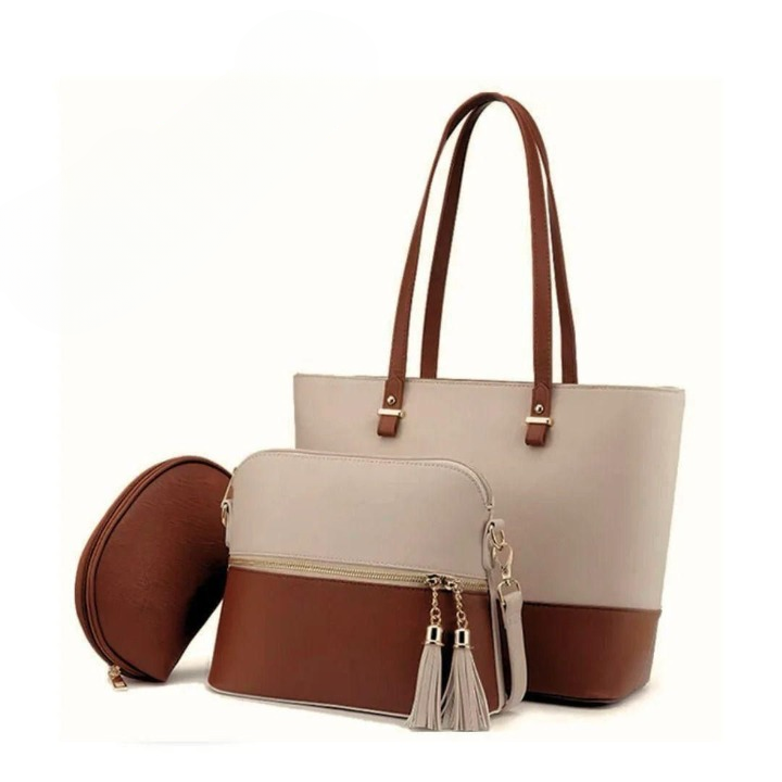 4b84270dc18fe0d2b84949969d7e7920 3 Piece Tote Handbag Elegant Design Premium Quality Smooth Finish Easy Carry For Daily Fashion Needs - Image 3