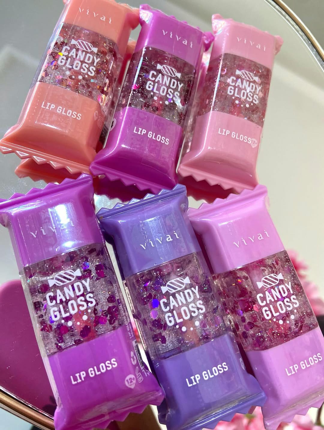 4bffd4633450554438528826fa106abf Cute Candy Lip Gloss Set of 6 | Moisturizing, Shiny & Long-Lasting Lip Gloss for Teens & Women – Fun, Sweet Colors & Fla - Image 4