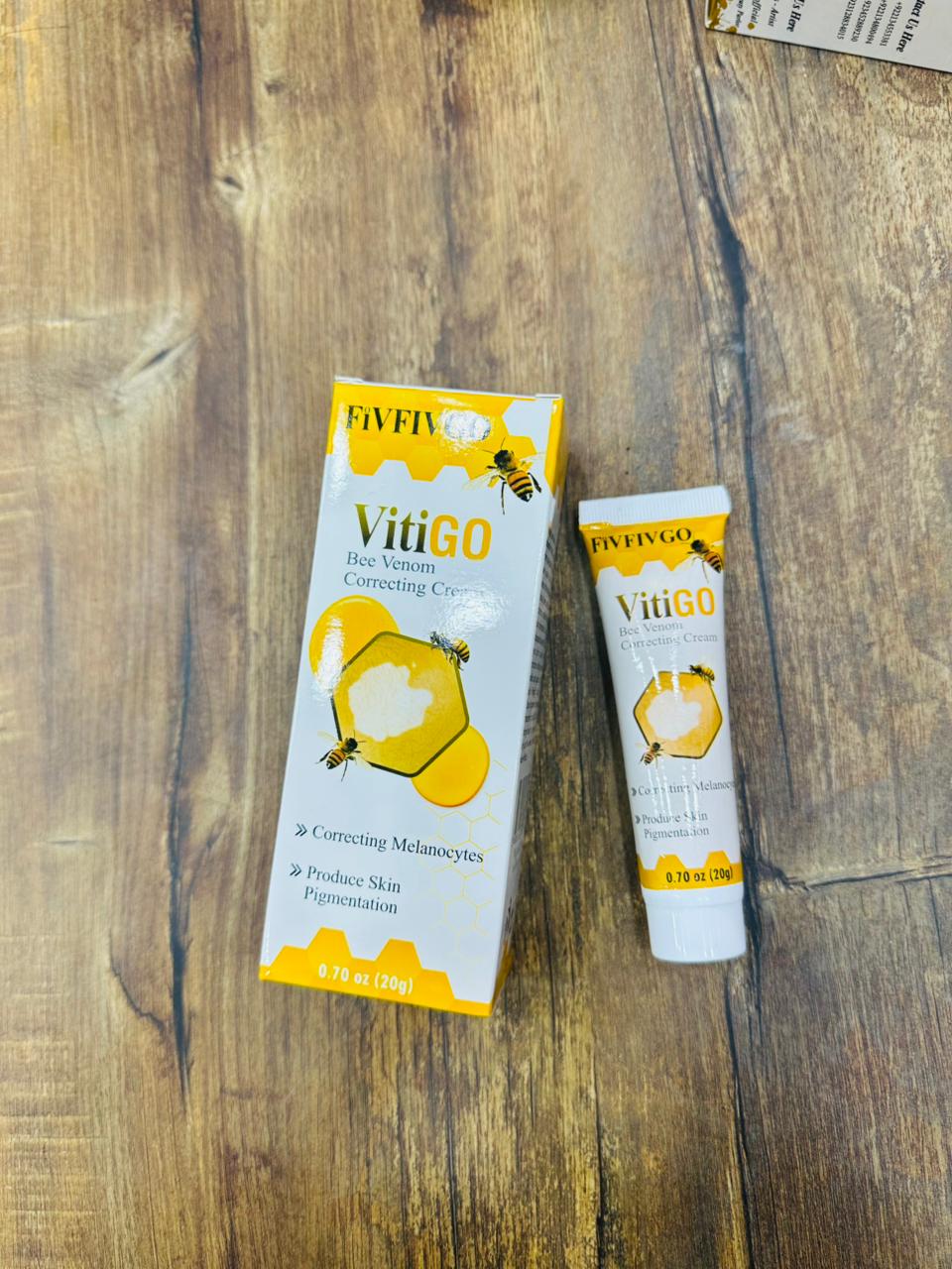 4c0f24ed56d3a15631b051b026568e60 Fivfivgo™ VitiGO Bee Venom Correcting Cream (20g) – Advanced Melanocyte Support for Skin Pigmentation Recovery and Even - Image 4