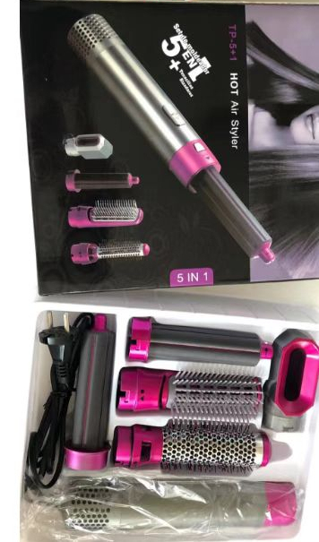 4c94adac344ea60b1a93f9d15ce1f6a7 High Quality 5 In 1 Hair Styler Brush Hair Straightener Curler Blow Dryer Volumizer Negative Ionic Electric Air Wrap Wit - Image 3