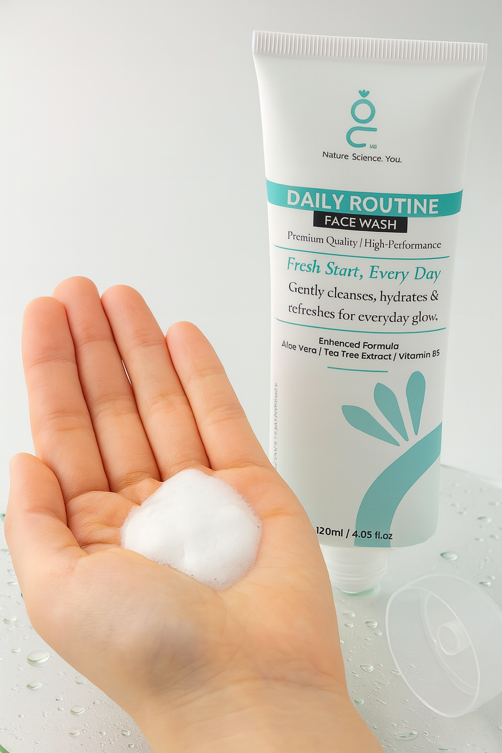 4d7e414878de99fad579be765b22d94c Daily Routine Face Wash gently cleanses, hydrates, and refreshes the skin with a natural blend (120ml) - Image 2