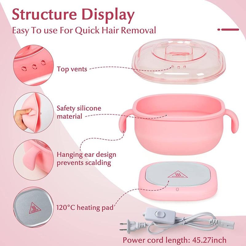 4f3d6745990c3a03ff1c7317f5284000 Portable Foldable 400ML Silicone Wax Warmer – Travel-Friendly Hair Removal Heater For Body & Spa Use | Random Color - Image 2