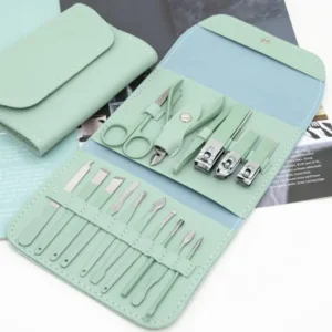 16 in 1 Nail kit Manicure Cutters Nail Clipper Set Household Stainless Steel Ear Spoon Nail Clippers Pedicure Nail Sciss