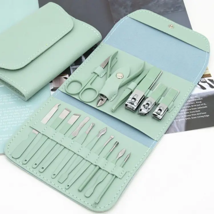 5-1 16 in 1 Nail kit Manicure Cutters Nail Clipper Set Household Stainless Steel Ear Spoon Nail Clippers Pedicure Nail Sciss