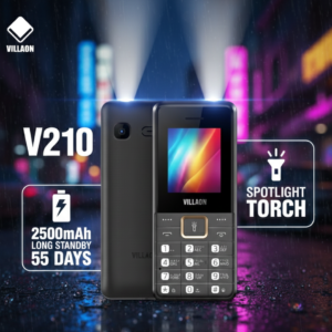 Villaon V210 1.8 Inch LCD Dual SIM Mobile With Removable 2500mAh Battery Basic Camera FM Radio Torch Light And PTA Appro