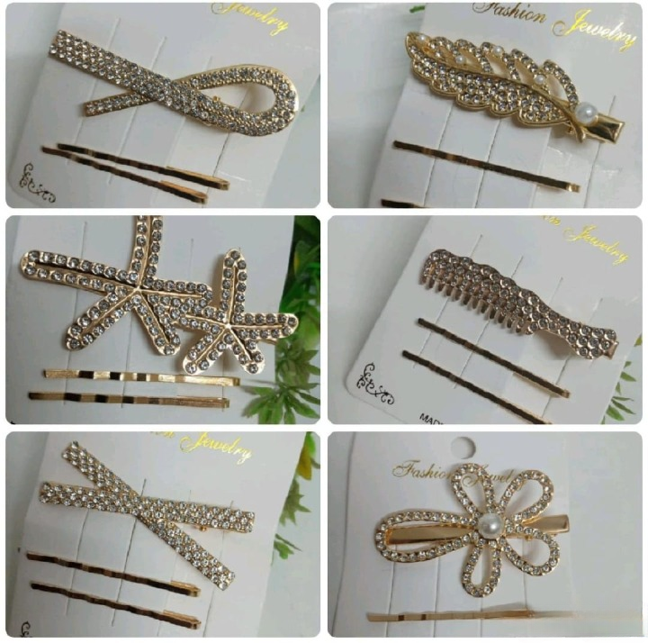 50c89b35170f018da70b35b9de6e8e6d Beaded Pins And Hair Clips Set – Stylish Metal Hair Accessories Card With 3 Pcs, Random Designs For Everyday Fashion And - Image 3