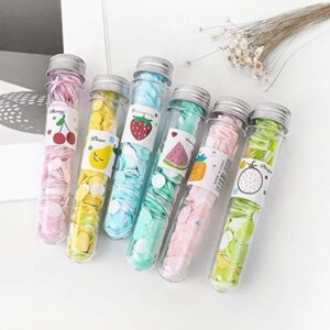 100 PCS Disposable Flower Paper Soap with Portable Tube – Multi-Color Travel Sheets for Hand Washing & Outdoor Use- Rand