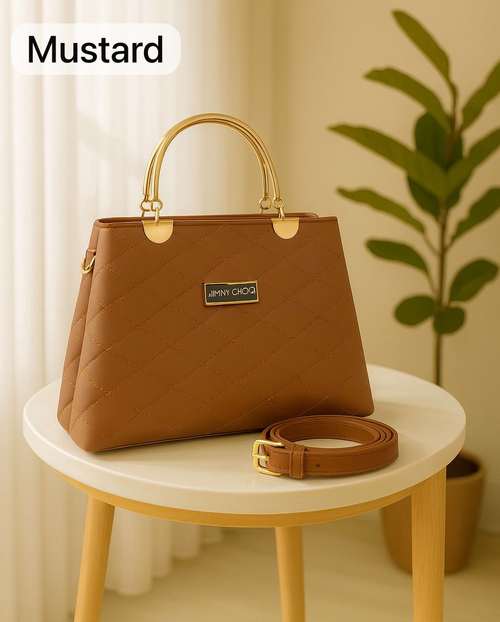 514ec7055e4c092cce0311d19f3bd2a8 Premium Quilted Faux Leather Handbags with Golden Metal Handles - Elegant Shoulder Tote Collection - Image 3