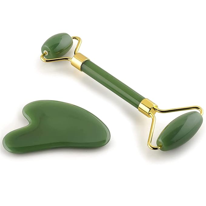 519Kdod26oL._SX679_ (Pack of 3) Marble Jade Roller Combo – Stone Marble Roller, Ice Roller Facial Massager & Derma Roller