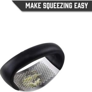 Garlic Press Rocker - Stainless Steel Garlic Press, Versatile Garlic Crusher, Easy to Use and Store Garlic Mincer โ Effo