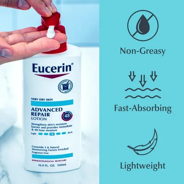 53d34bf29b55dc379d21171a899f290d Eucerin Advanced Repair Lotion For Very Dry Skin Providing Hydrating Care Everyday Skincare Support - 500ML - Image 2