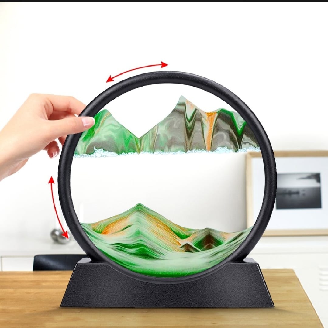 54cfe73a58f38fe2d6d1f940e41b1541 3D Dynamic Moving Sand Art Table Lamp with Wooden/Metal Stand: LED Sandscape Quicksand Night Light for Relaxing Home Dec - Image 2