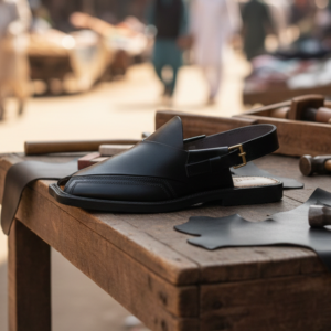 Black Peshawari Chappal Traditional Design Premium Quality Smooth Finish Comfortable Wear For Daily And Special Occasion