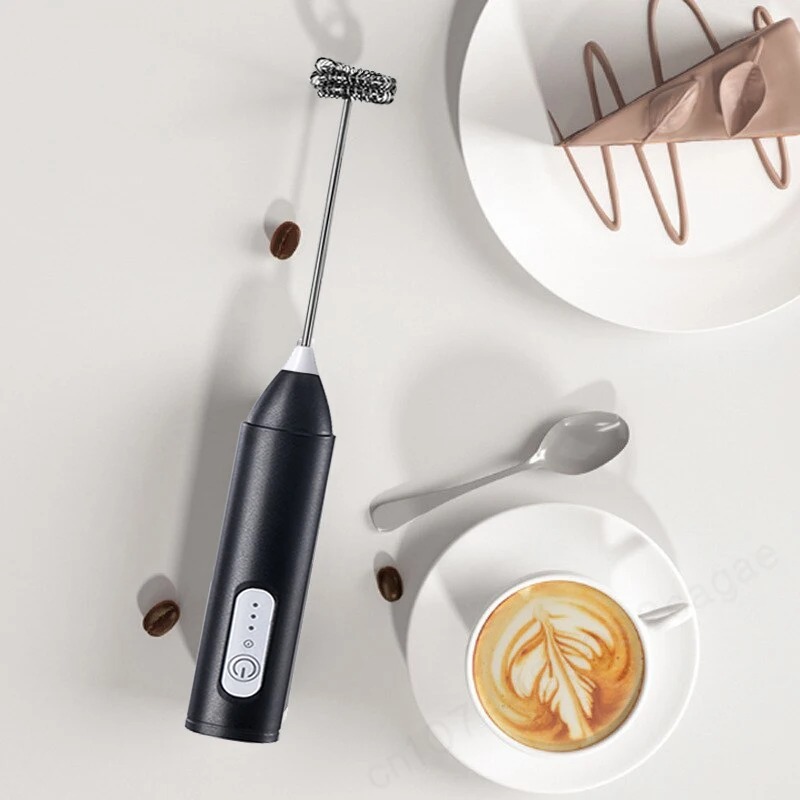 556be331926f2d4e6a90864d7ac9f0f3 Wireless Milk Frother Electric Type C Handheld Blender Stainless Steel Mini Coffee Maker Whisk Mixer For Daily Kitchen N - Image 2