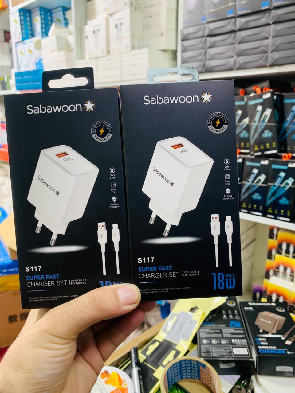 556c3ec4a96d62d5097d70cd2b03a559 Sabawoon S117 Charger | 18W Fast Charging | 100% Original Quality | Adaptor with Type‑C Cable - Image 5