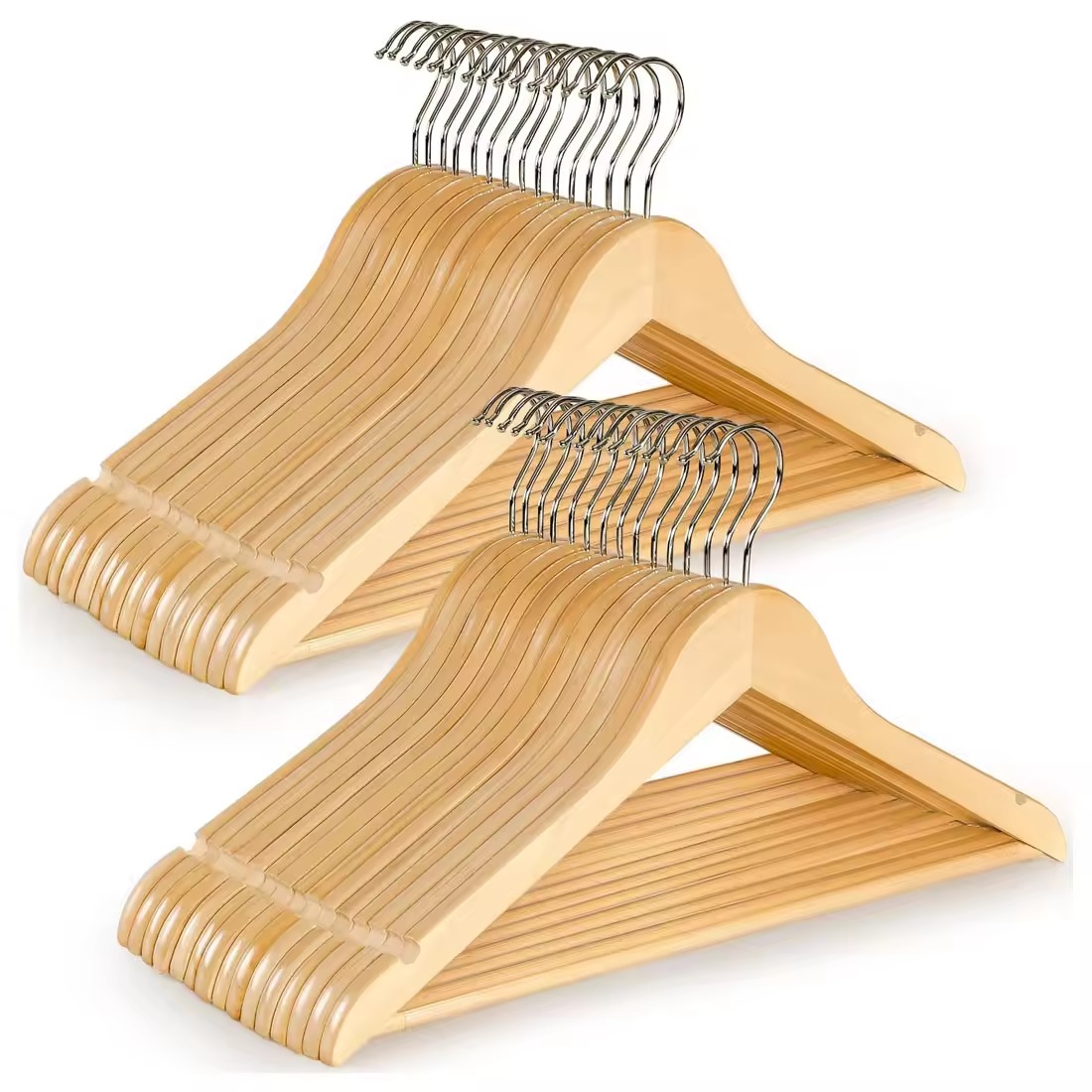 5658f98d9b44dc78ac876cae6c67d7f2 1Pc Premium Wooden Clothes Hangers Pack Non Slip Heavy Duty Coat And Suit Hangers With 360 Rotating Hook - Image 4