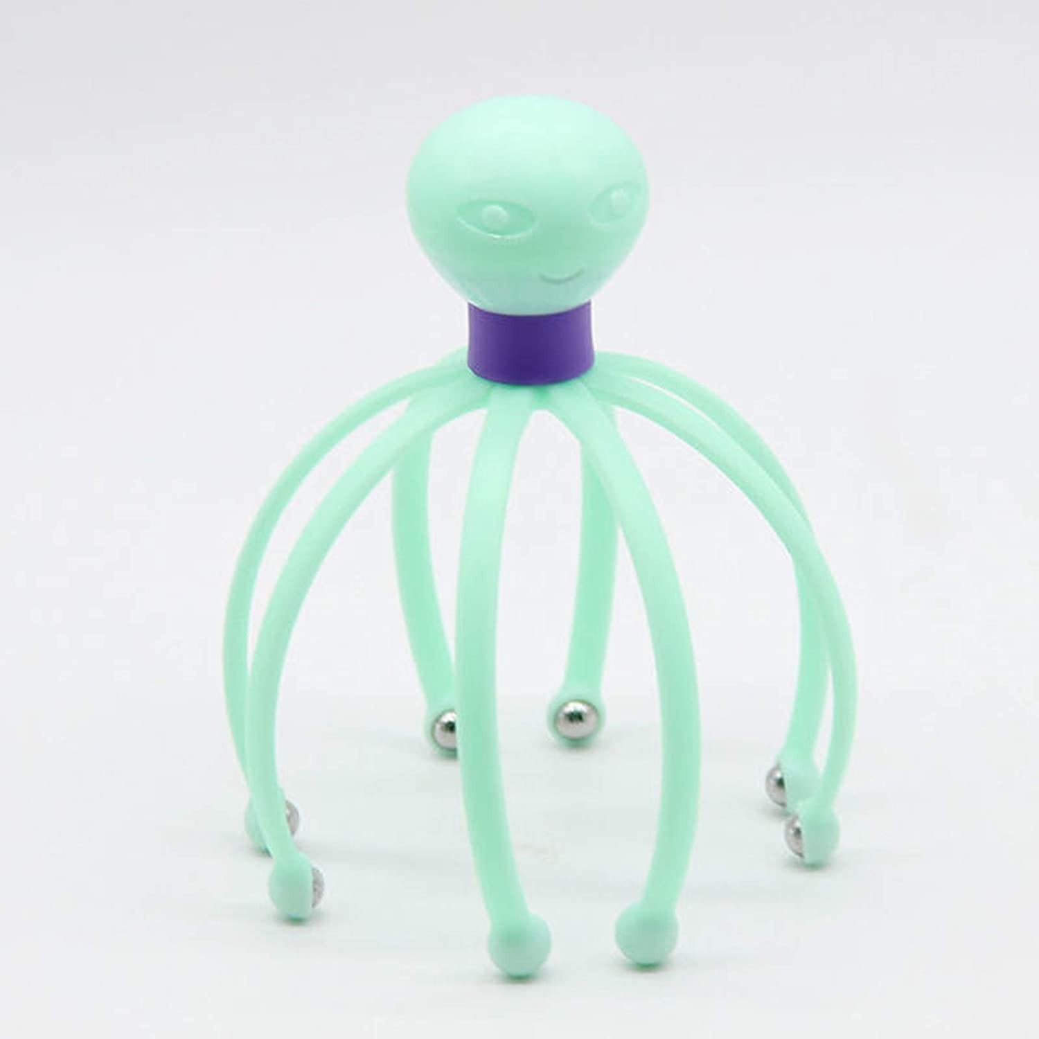 569576e2de3782ad4134192a1817bea4 Octopus Shape Manual Head Scalp Massager With 8 Roller Balls Provides Headache Relief Stress Relaxation Hair Stimulation - Image 2