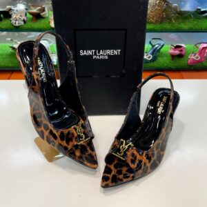 Patent Leather Saint Laurent Opyum Slingback Pumps Heels Providing Elegant Style With Sophisticated Look