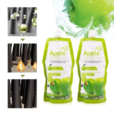 56e4b2ce9ac7601fc93f234e0c4250b7 Apple Hair Color Cream Gentle Formula Provides Rich Color Smooth Application Long Lasting Shine Nourishes Hair - 1000ML - Image 2