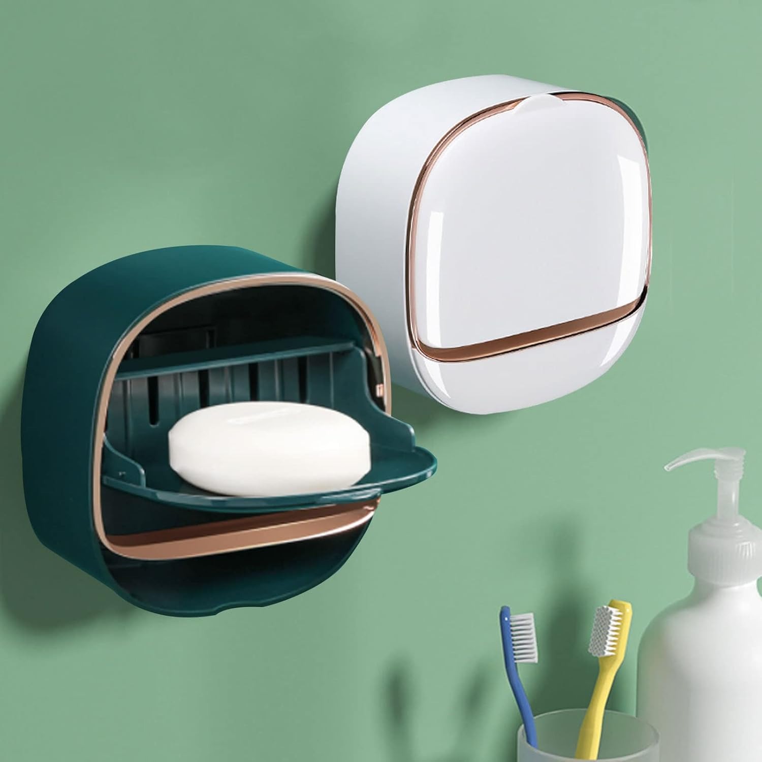 5768c82a88ca8d5f903891d1b7f3e31b Luxury Soap Holder With Drain Tray – Wall Mounted Soap Case Box Designed To Keep Your Soap Bars Dry And Long Lasting (Ra - Image 3