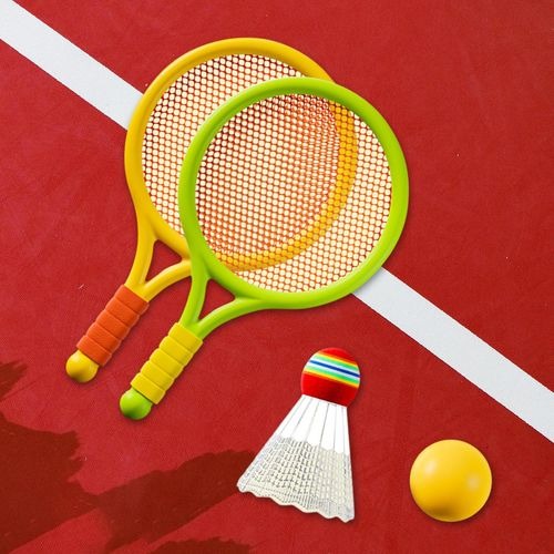 5a2e09a0e6d4b0be08d43ce7360b94ab Kids Badminton & Tennis Racket Set – Easy-To-Handle Outdoor Sports Toy With 2 Rackets, 1 Ball, And 1 Shuttlecock For Fun - Image 4
