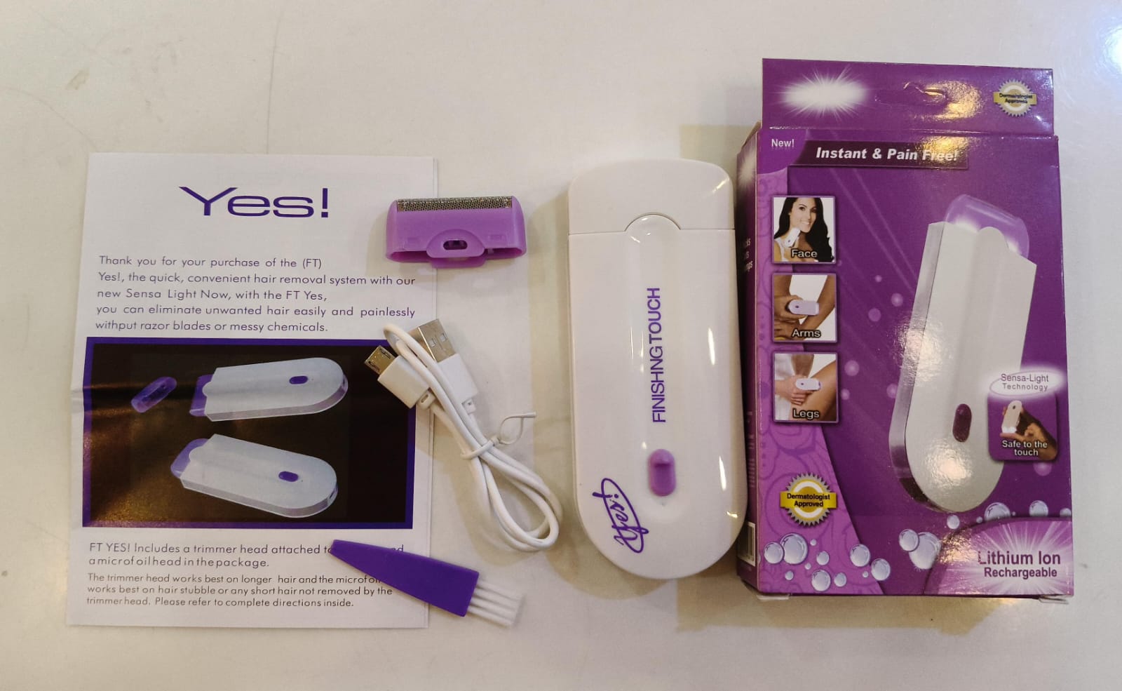 5be7038b0ceed3332ef2d305ff52b39b Portable Rechargeable Yes Hair Remover, Painless Epilator Shaver for Women, Featuring USB Charging, Underarm/Body Hair R - Image 4