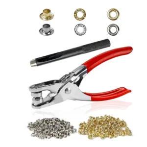 Hand Press Button Plier – Heavy Duty Metal Body with 50 Snap Buttons | Manual Fastener Tool for Tailoring, DIY Crafts, B