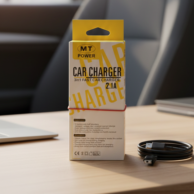 5c64a0a6da36e0611a44d68c80d0827b MT Power 3 In 1 Fast Car Charger 2.1A High Speed Charging Solution For Multiple Devices In Vehicle