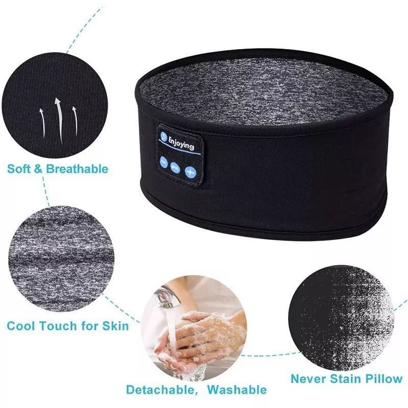 5d661805add8f7278abe6e60979c2d10 Wireless Bluetooth Music Headband With Built-In Headphones For Sports, Running, Gym, And Sleep – Comfortable Fabric Desi - Image 4